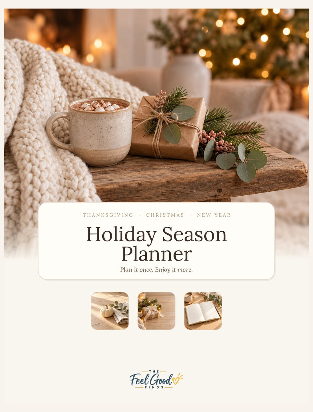 The Feel Good Finds Holiday Season Planner 43-page PDF cover