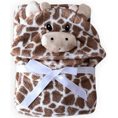 Unique Bear Shaped Baby Hooded Bathrobe Trendy Soft Baby Blanket Baby Bath Towel Cartoon Patter Towel