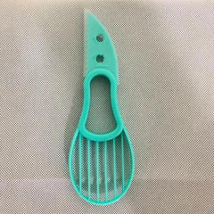 Unique Design 3 In 1 Avocado Slicer Shea Corer Butter Fruit Peeler Cutter Pulp Separator Plastic Knife Kitchen Vegetable Tools Kitchen Gadgets