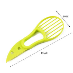 Unique Design 3 In 1 Avocado Slicer Shea Corer Butter Fruit Peeler Cutter Pulp Separator Plastic Knife Kitchen Vegetable Tools Kitchen Gadgets